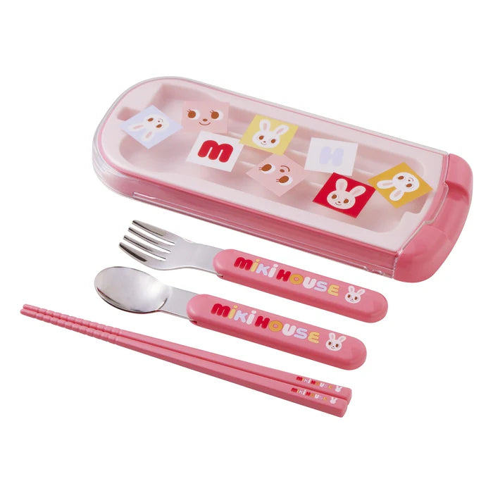 (Pre-order) Mikihouse Cutlery Set Pink