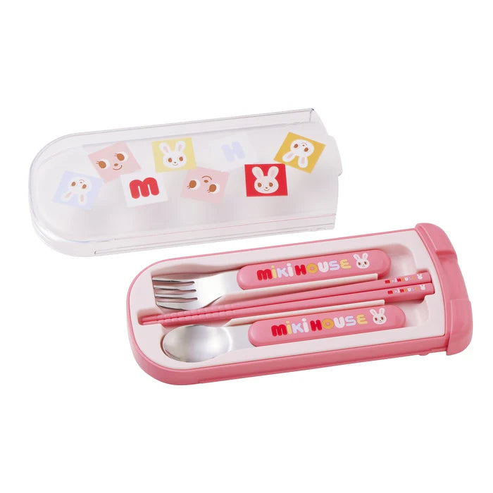 (Pre-order) Mikihouse Cutlery Set Pink