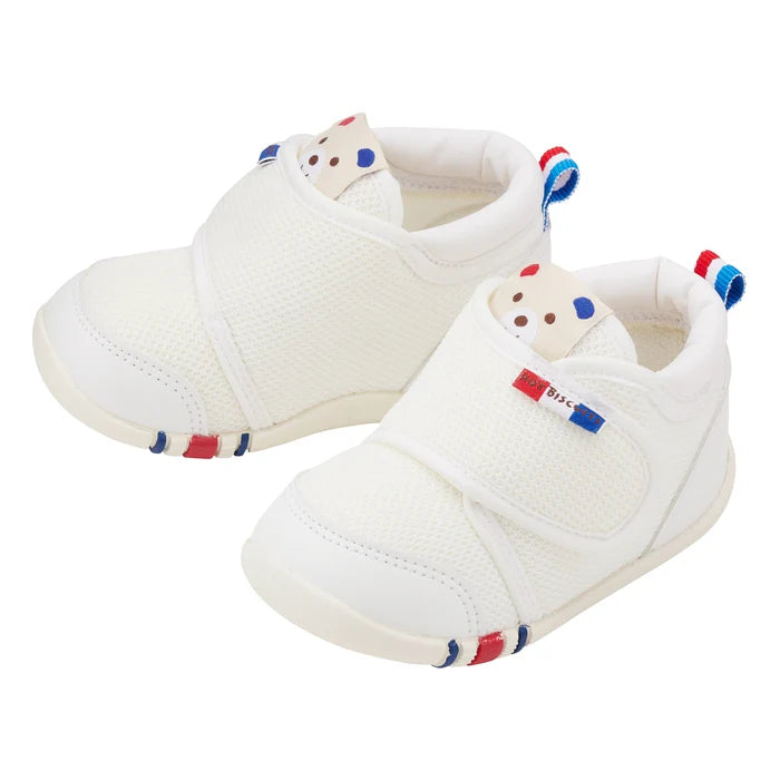 (Pre-Order) Mikihouse First Baby Shoes White