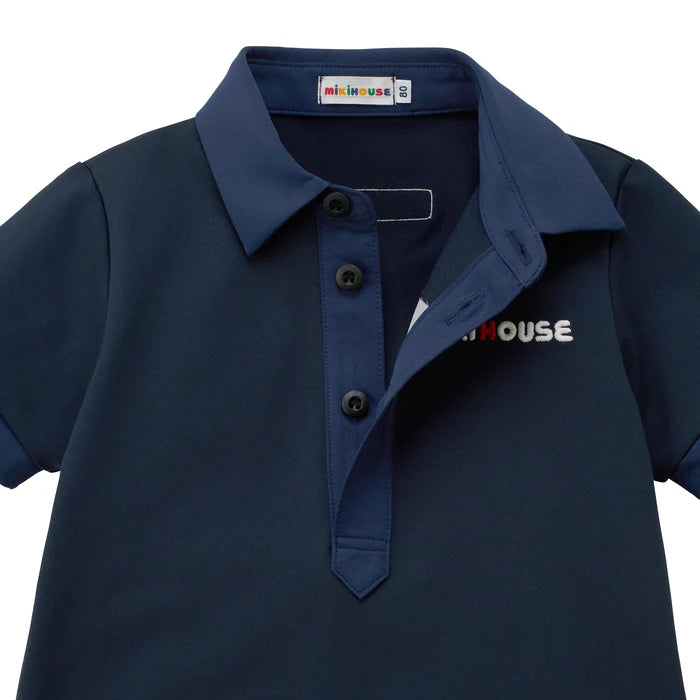 (Pre-Order) Mikihouse Short-sleeved polo shirt Navy Blue