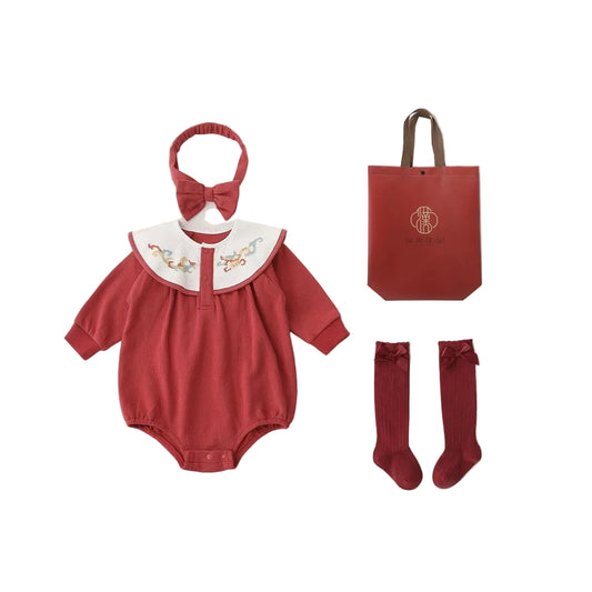 (Pre-Order) Han Gong Fu Eternal Joy Festive Maiden Suit (incl hair band and socks)