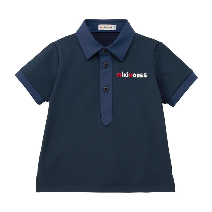 (Pre-Order) Mikihouse Short-sleeved polo shirt Navy Blue