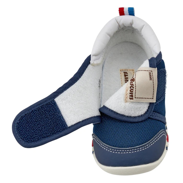(Pre-Order) Mikihouse First Baby Shoes White Navy