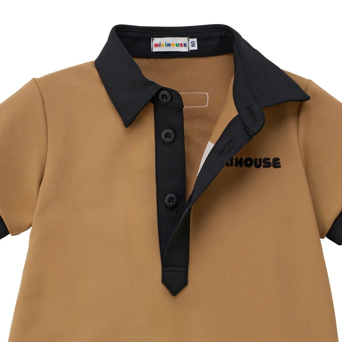 (Pre-Order) Mikihouse Short-sleeved polo shirt Beige