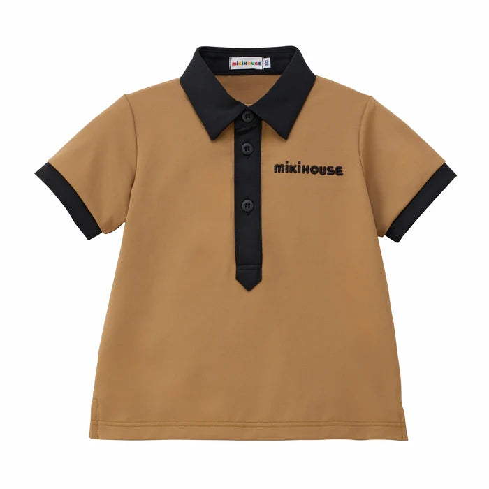 (Pre-Order) Mikihouse Short-sleeved polo shirt Beige