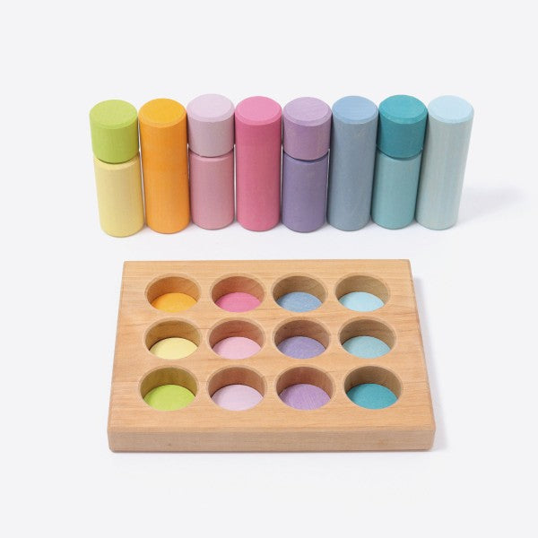 (PRE-ORDER) GRIMMS Stacking Game Small Pastel Rollers