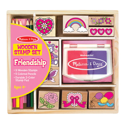(Pre-Order) Melissa & Doug Wooden Stamp Set - Friendship