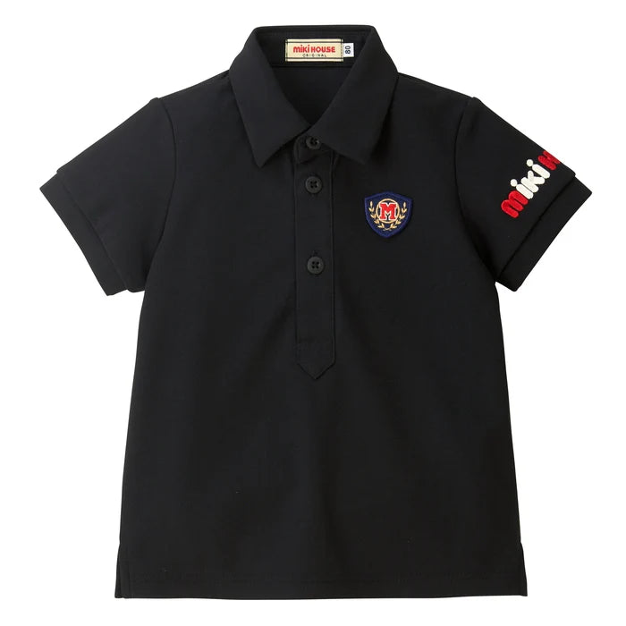 (Pre-Order) Mikihouse Short-sleeved Polo Shirt Black
