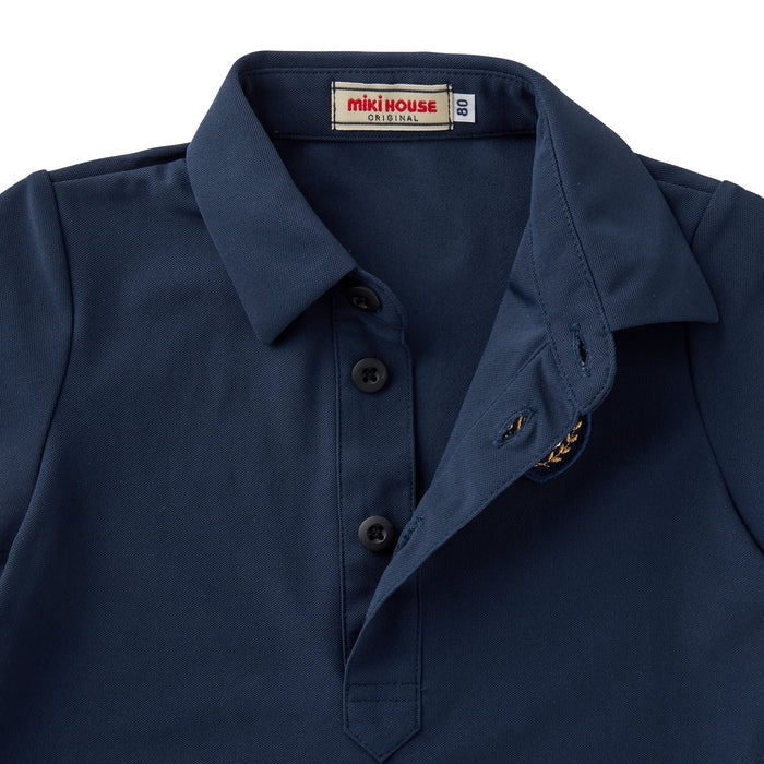 (Pre-Order) Mikihouse Short-sleeved Polo Shirt Navy Blue