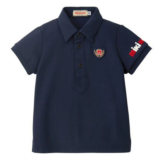 (Pre-Order) Mikihouse Short-sleeved Polo Shirt Navy Blue