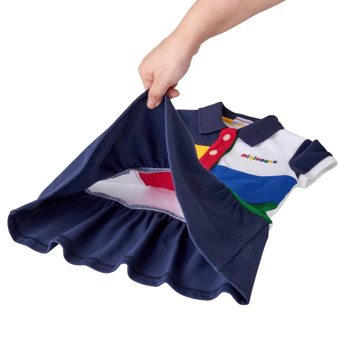 (Pre-Order) Mikihouse One Piece Polo Dress Navy Blue