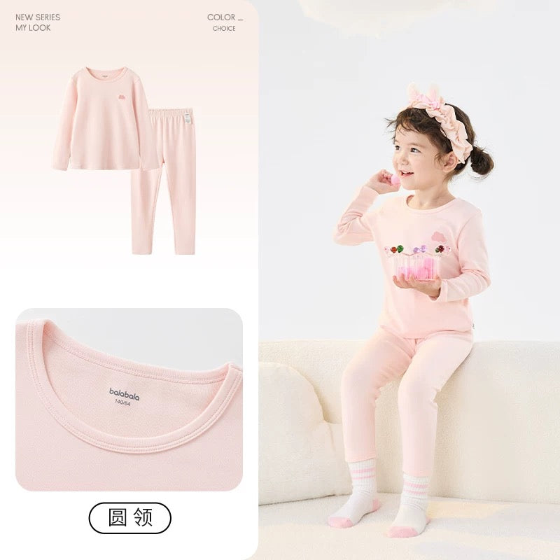 (PREORDER) Balabala Fall/Winter Thermal Wear - Rounded Collar 1 Set
