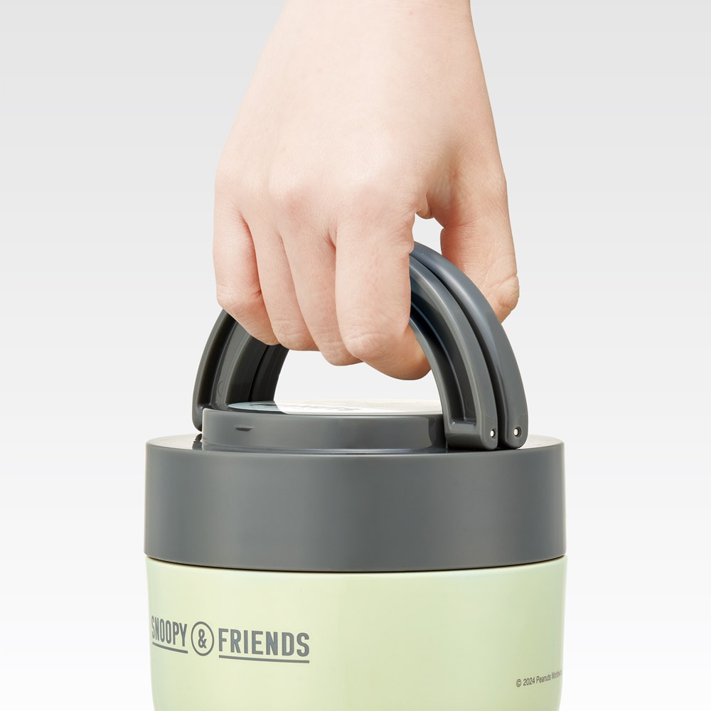 (Pre-Order) Skater Folding with Handle Warm Cold Insulation Rice Bowl Jar 540ml Snoopy