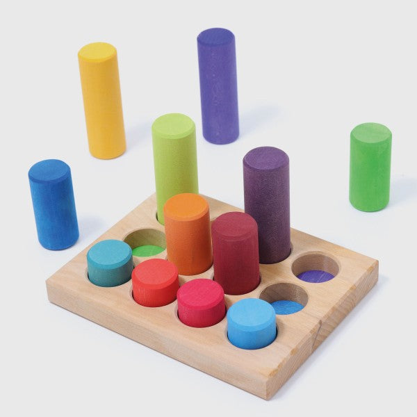 (PRE-ORDER)_ GRIMMS Stacking Game Small Rainbow Rollers