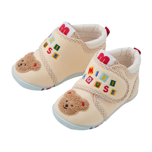(Pre-Order) Mikihouse Mikihouse Bear First Baby Shoes Ivory