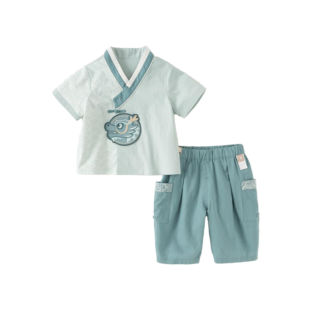 (Pre=Order) Dave & Bella Boys' Tang Dynasty Hanfu Two Piece Set