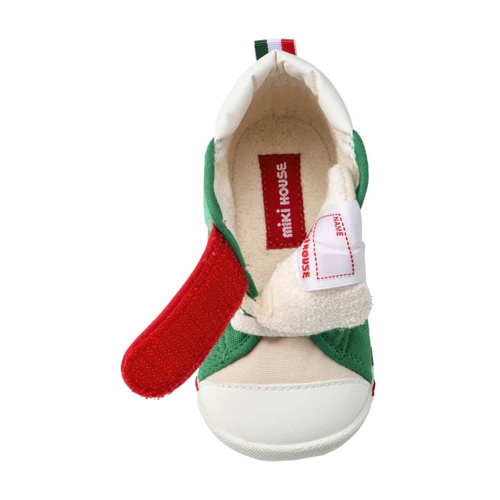 (Pre-Order) Mikihouse Mikihouse Bear First Baby Shoes Redx Green