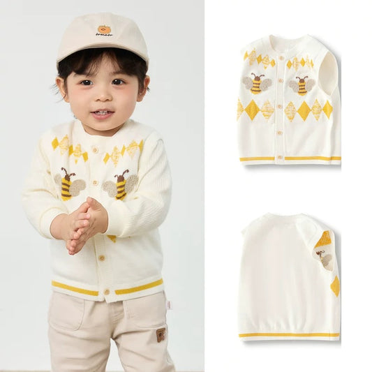 (PREORDER) Balabala Baby Bee Knit Vest