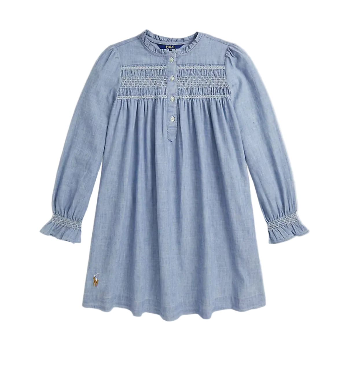 (Pre-Order) Ralph Lauren Smocked Indigo Chambray Dress