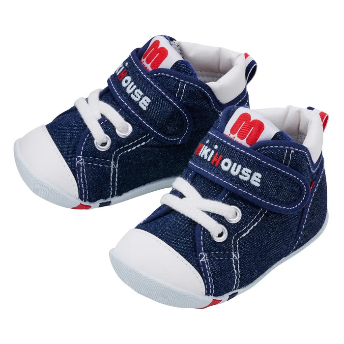 (Pre-Order) Mikihouse First Baby Shoes  Indigo Blue