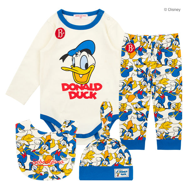 (Pre-Order) Bebedepino 	All Over Donald Duck Baby Bodysuit Set