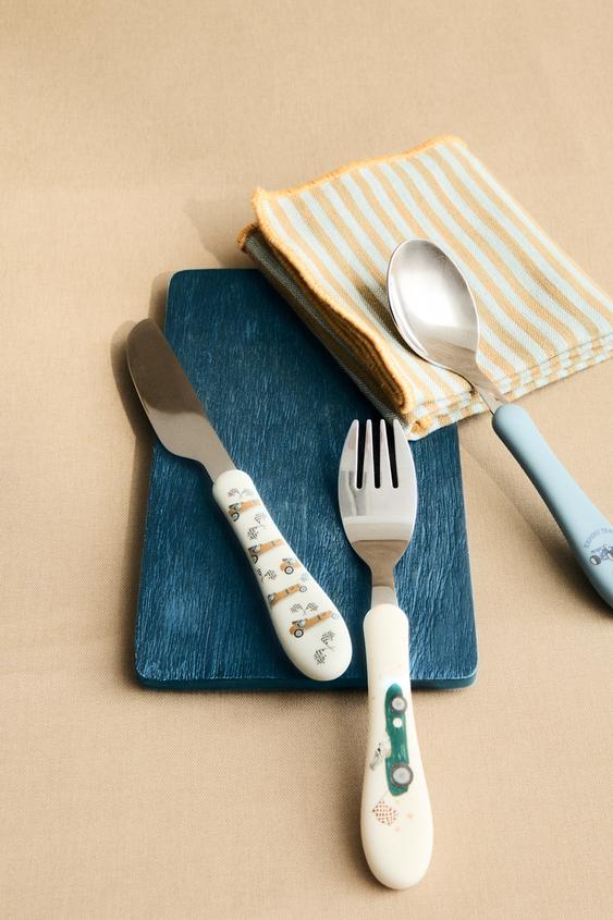 Zara Home Children's Racing Dog Cutlery Set