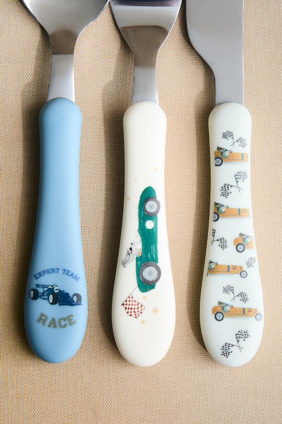 Zara Home Children's Racing Dog Cutlery Set