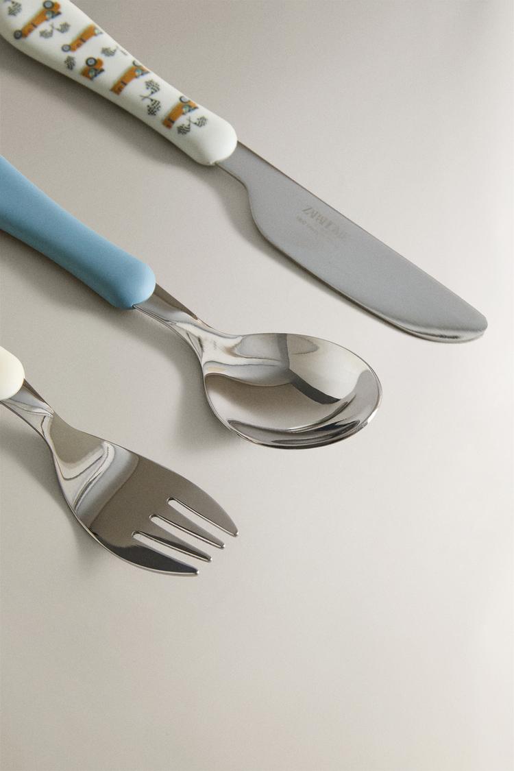 Zara Home Children's Racing Dog Cutlery Set