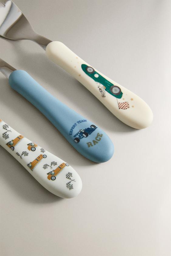 Zara Home Children's Racing Dog Cutlery Set