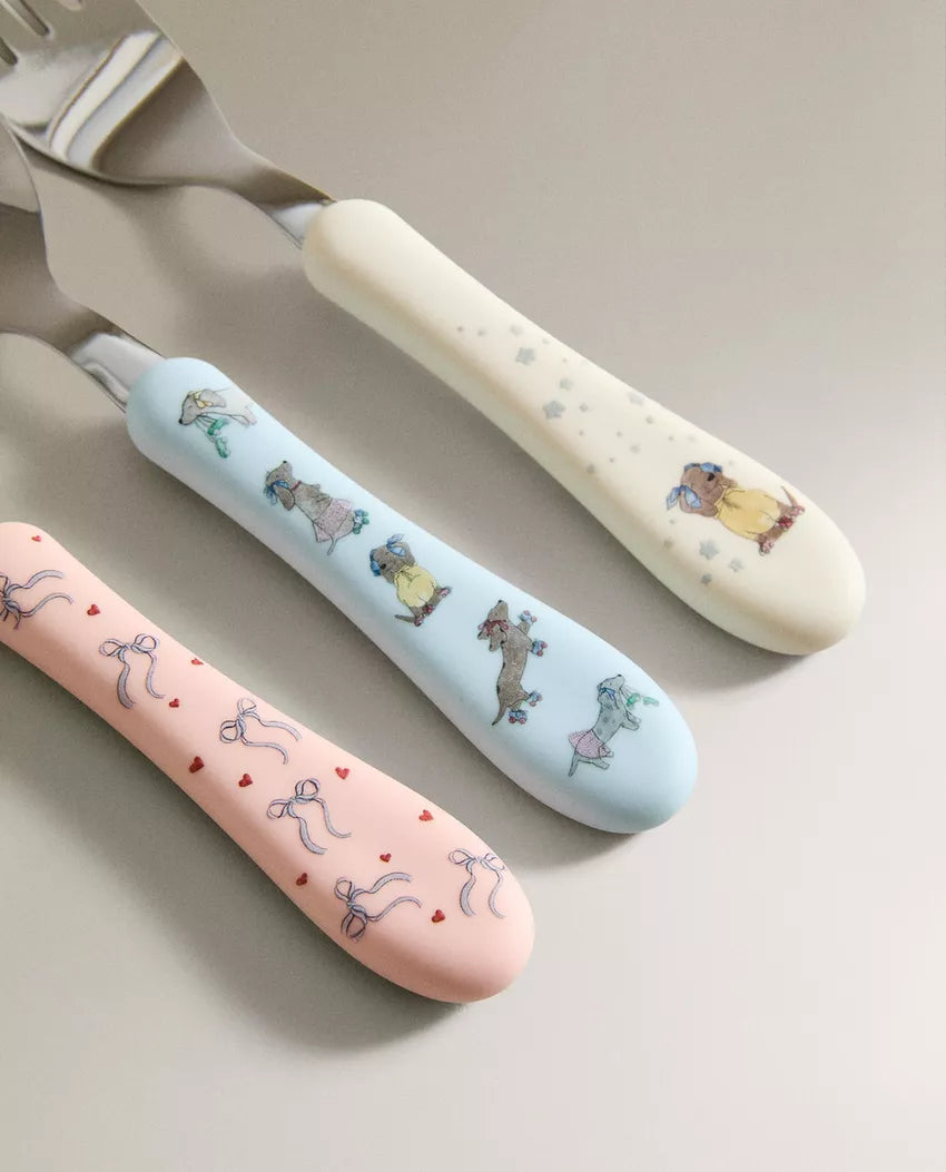 (Pre-Order) Zara Home Children's Skater Dog Cutlery Set