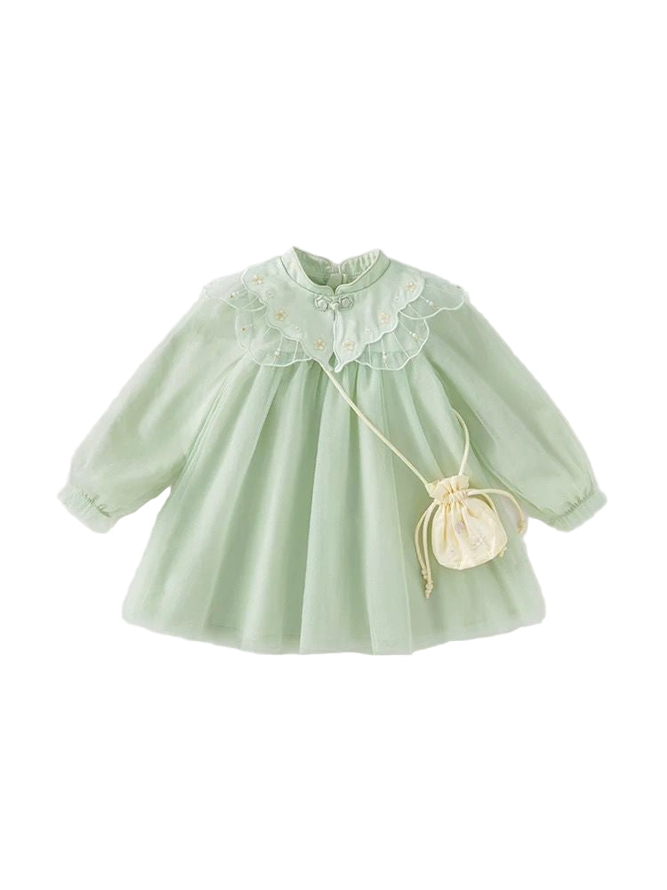(Pre-Order) Dave & Bella Dress Qipao Tulle Mint
