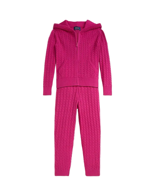 (Pre-Order) Ralph Lauren Mini-Cable Full-Zip Hoodie & Pant Set