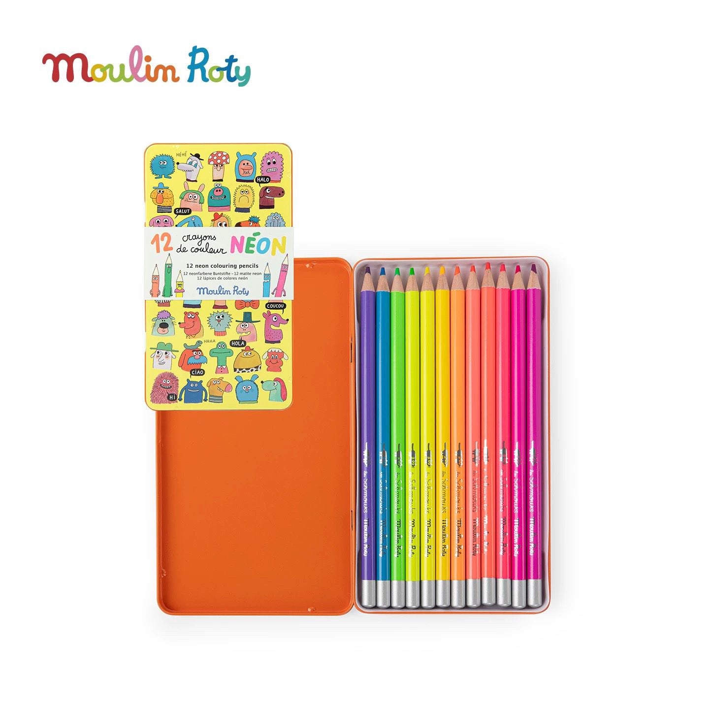 (Pre- Order) Moulin Roty Neon Color Crayon 12pc