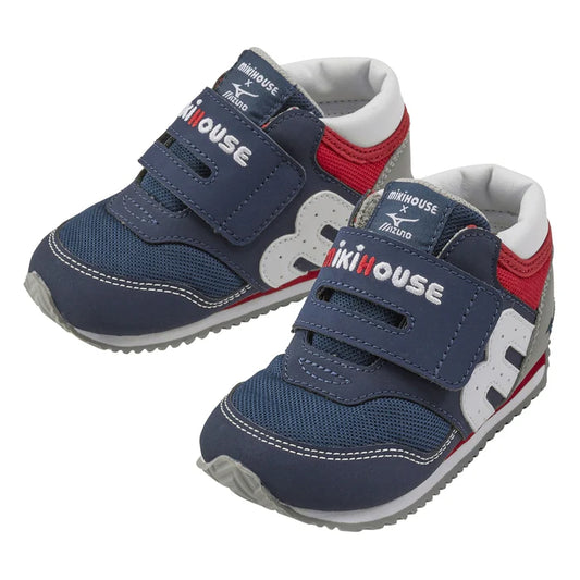 (Pre-Order) Mikihouse Mizuno collaboration second baby shoes navy blue