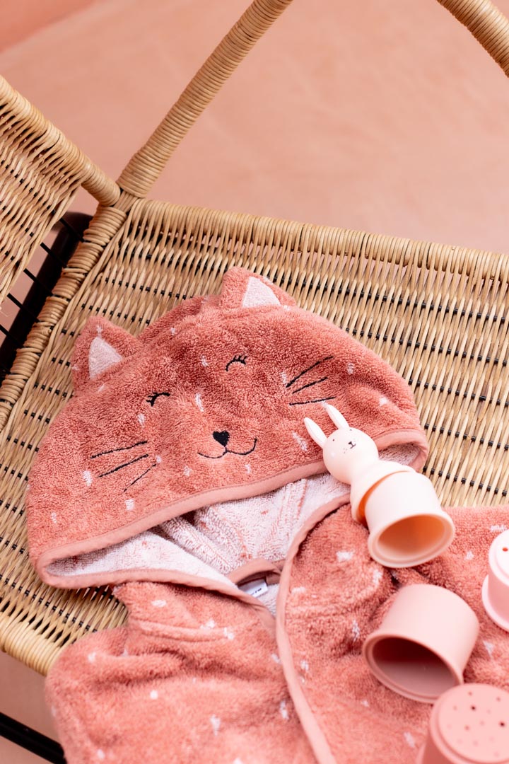 (Pre-Order) SALE Trixie Hooded bath towel | 75x75cm - Mrs. Cat