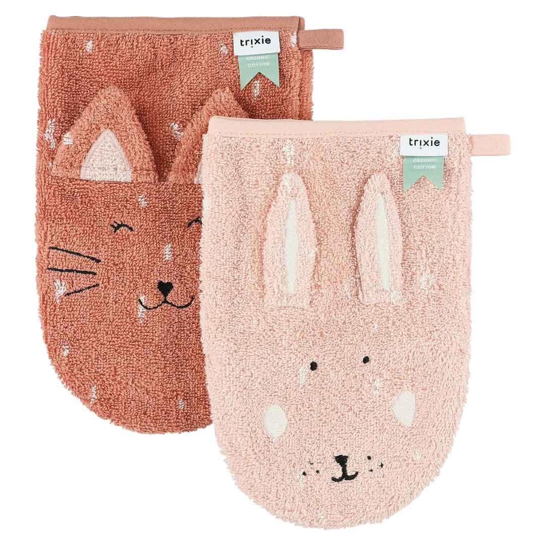 (Pre-Order) SALE Trixie Wash mitt 2-pack | Mrs Cat - Mrs Rabbit