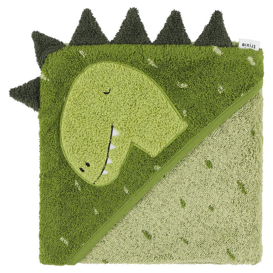 (Pre-Order) SALE Trixie Hooded bath towel | 75x75cm - Mr. Dino