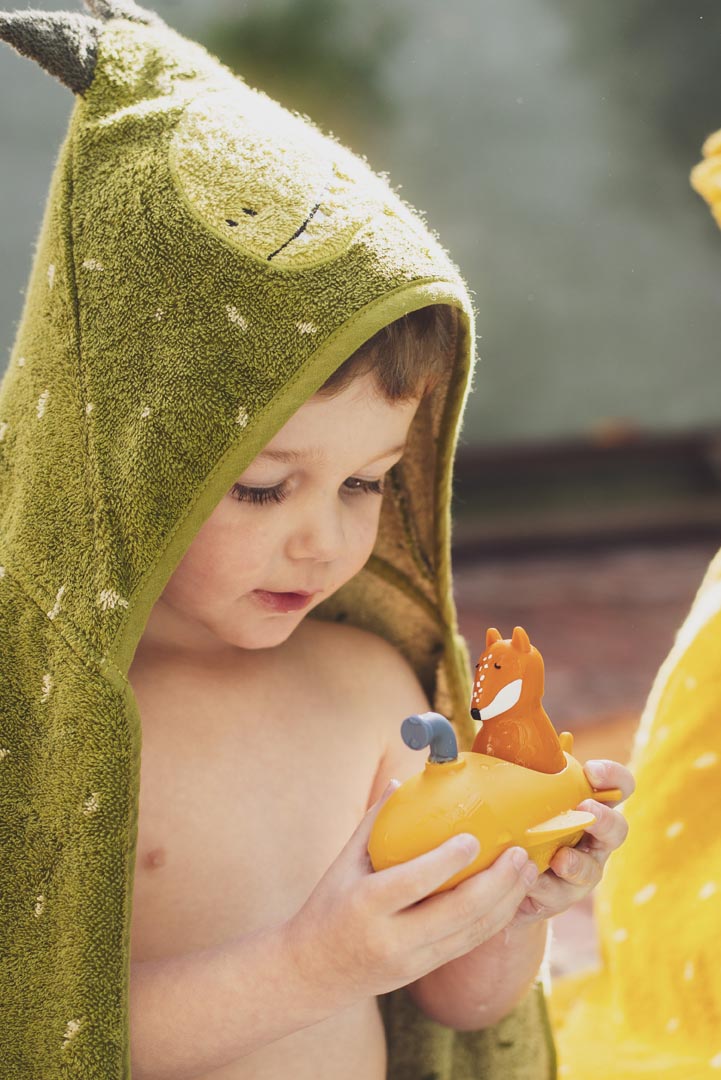 (Pre-Order) SALE Trixie Hooded bath towel | 70x130cm - Mr. Dino