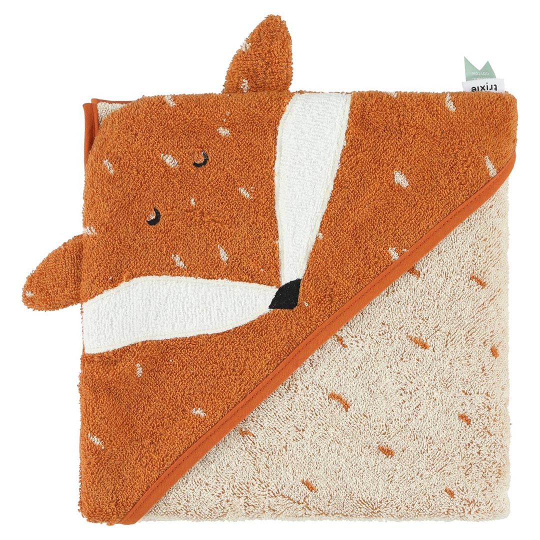 (Pre-Order) SALE Trixie Hooded bath towel | 75x75cm - Mr. Fox