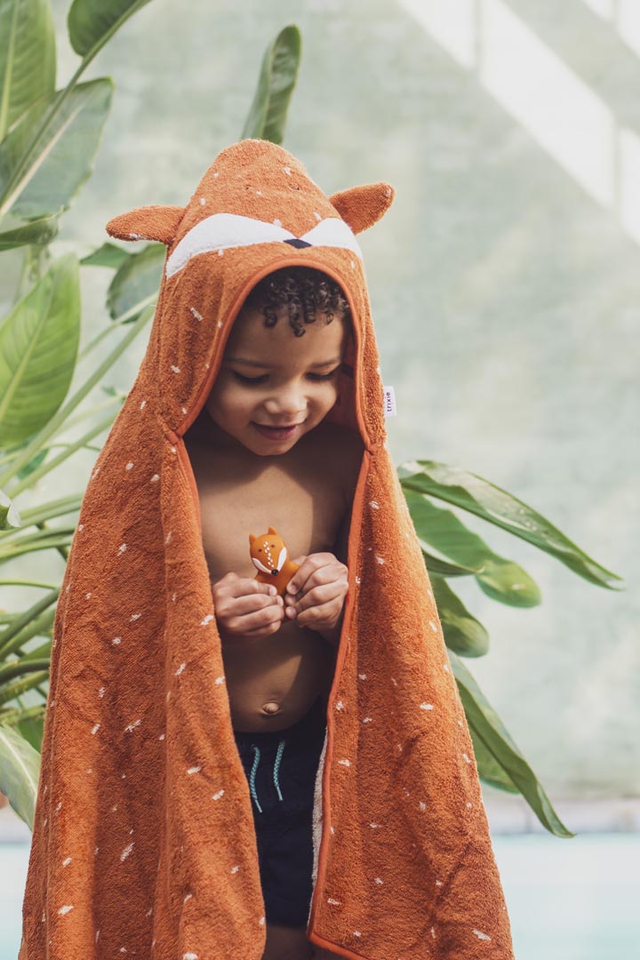 (Pre-Order) SALE Trixie Hooded bath towel | 70x130cm - Mr. Fox
