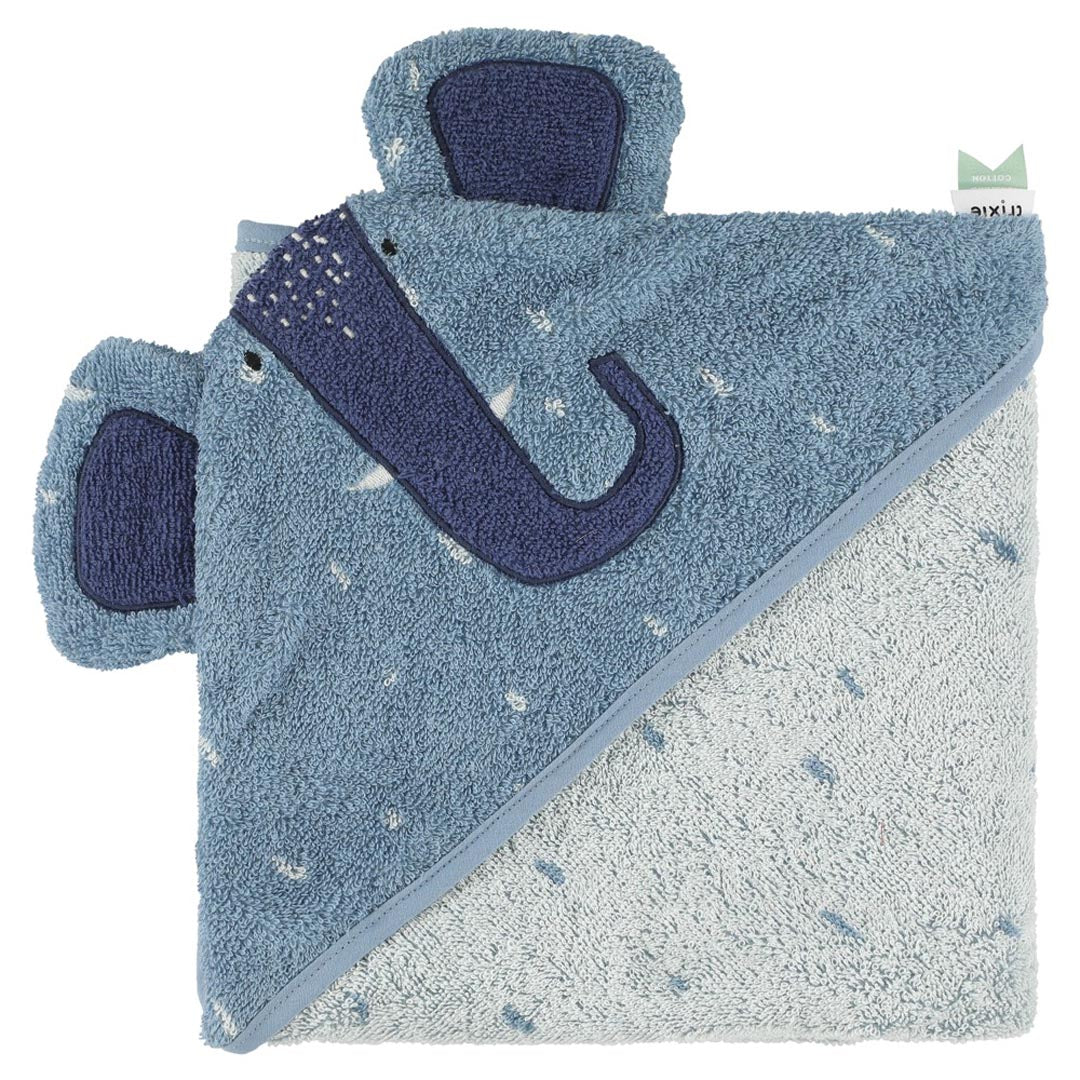 (Pre-Order)Trixie Hooded bath towel | 75x75cm - Mrs Elephant