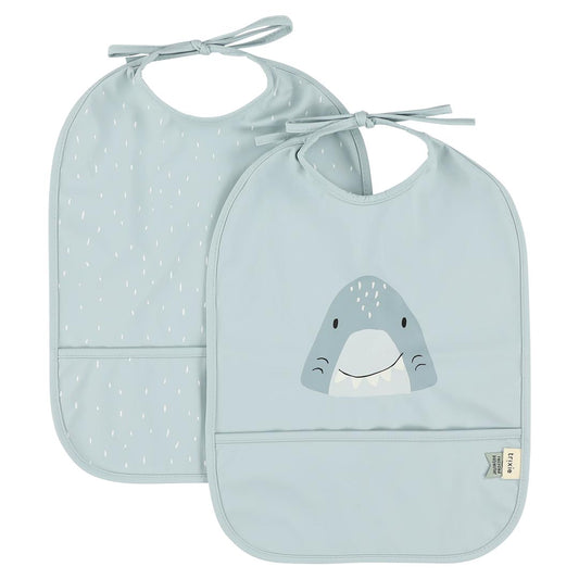(Pre-Order)Trixie Water-repellent bibs, 2-pack - Mr. Shark