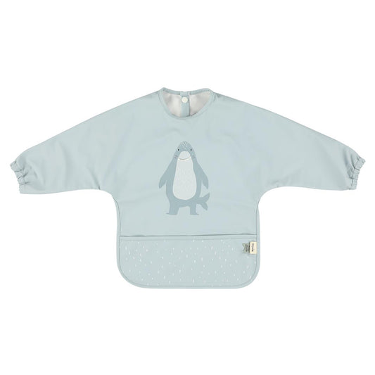 (Pre-Order)Trixie Water-repellent bib with sleeves - Mr. Shark