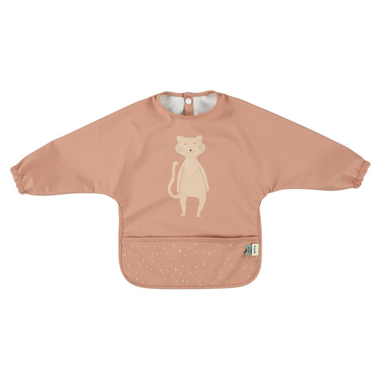 (Pre-Order) SALE Trixie Water-repellent bib with sleeves - Mrs. Cat