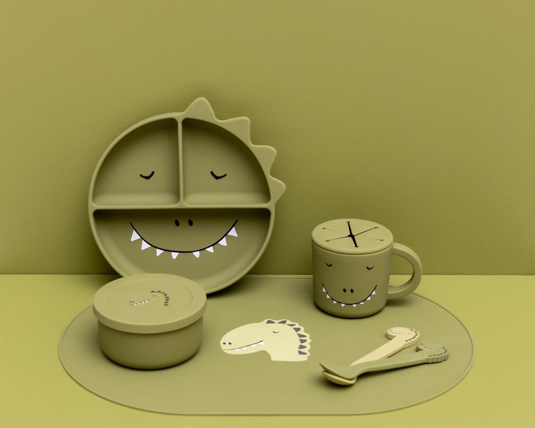 (Pre-Order) SALE Trixie Silicone spoon 2-pack - Mr. Dino