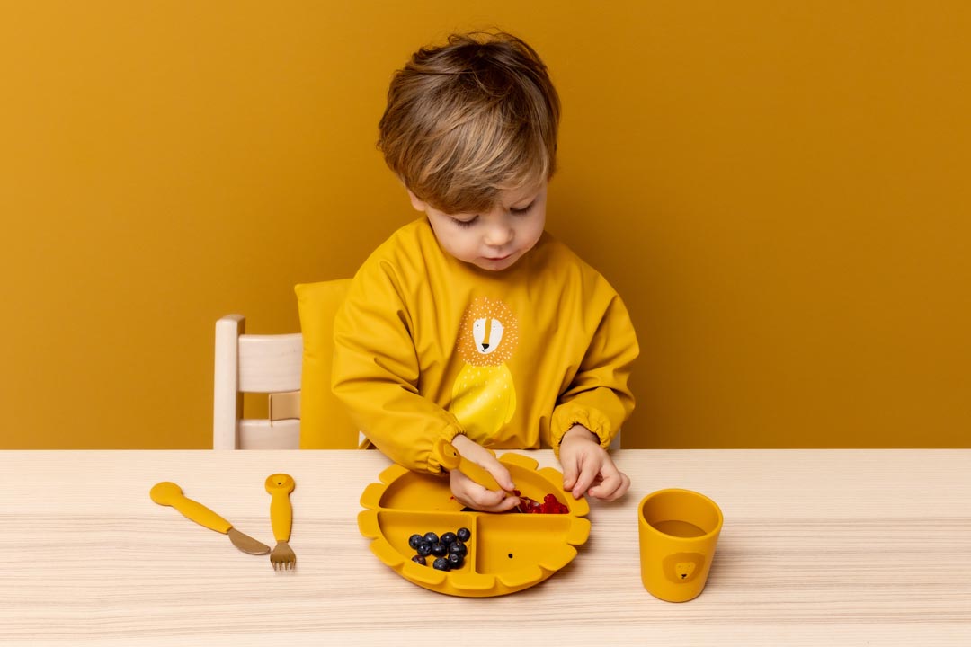 (Pre-Order) SALE Trixie Children's cutlery set made of silicone, 3-piece - Mr. Lion