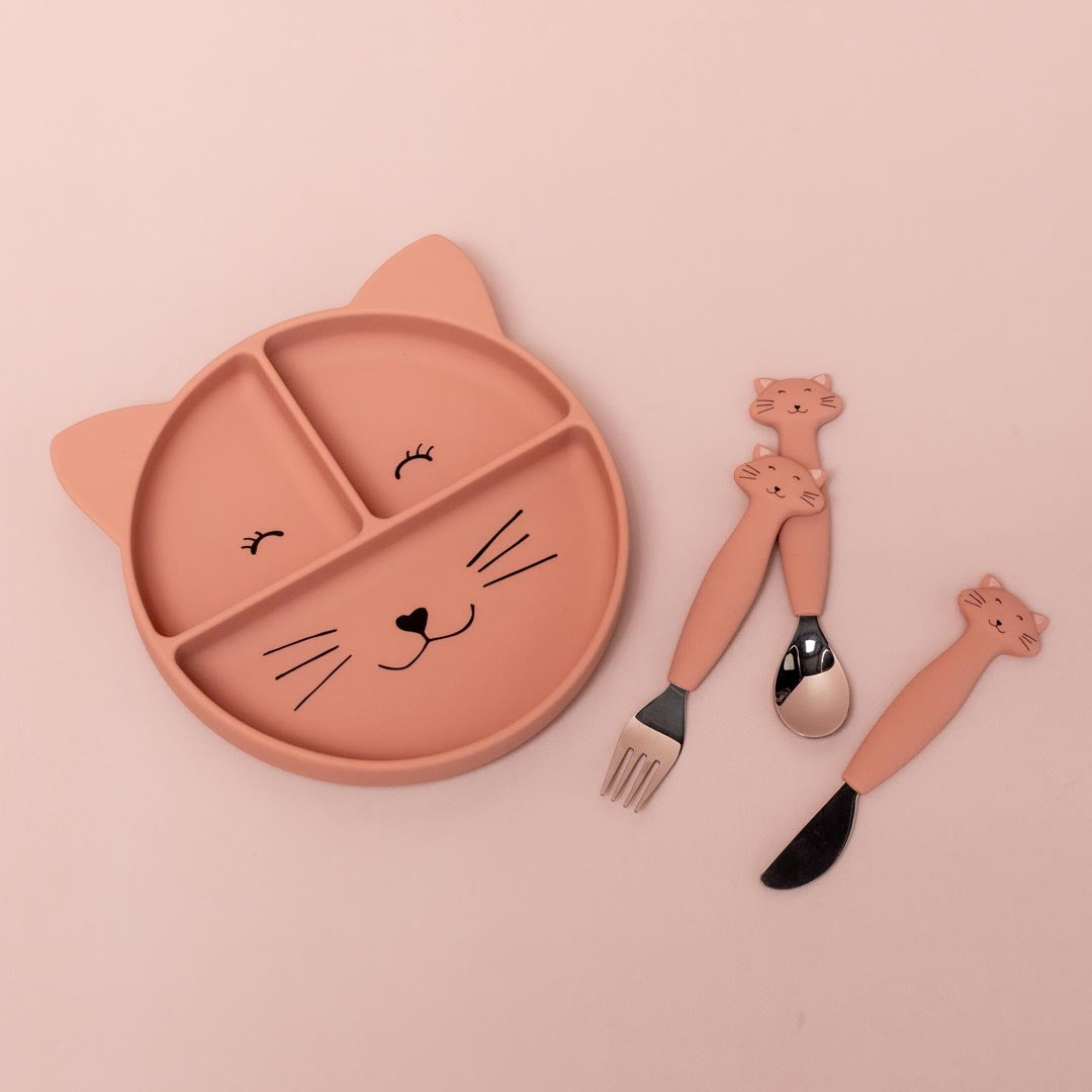(Pre-Order) SALE Trixie Children's cutlery set made of silicone, 3-piece - Mrs. Cat