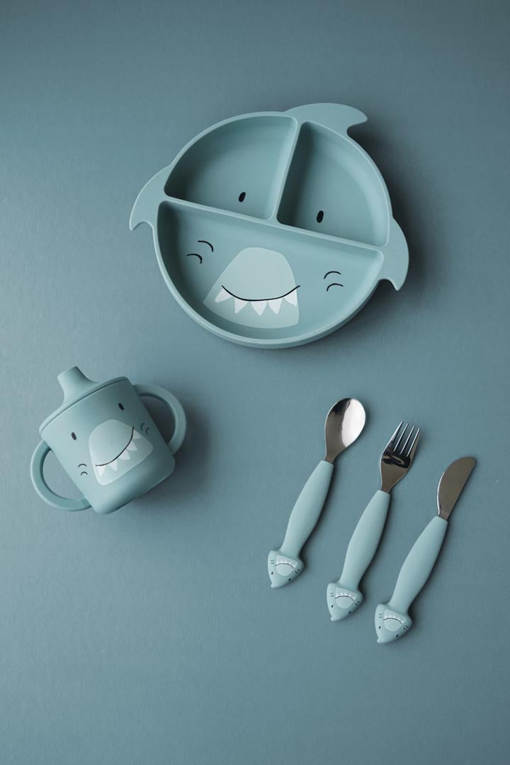 (Pre-Order)Trixie Silicone learning cup - Mr. Shark