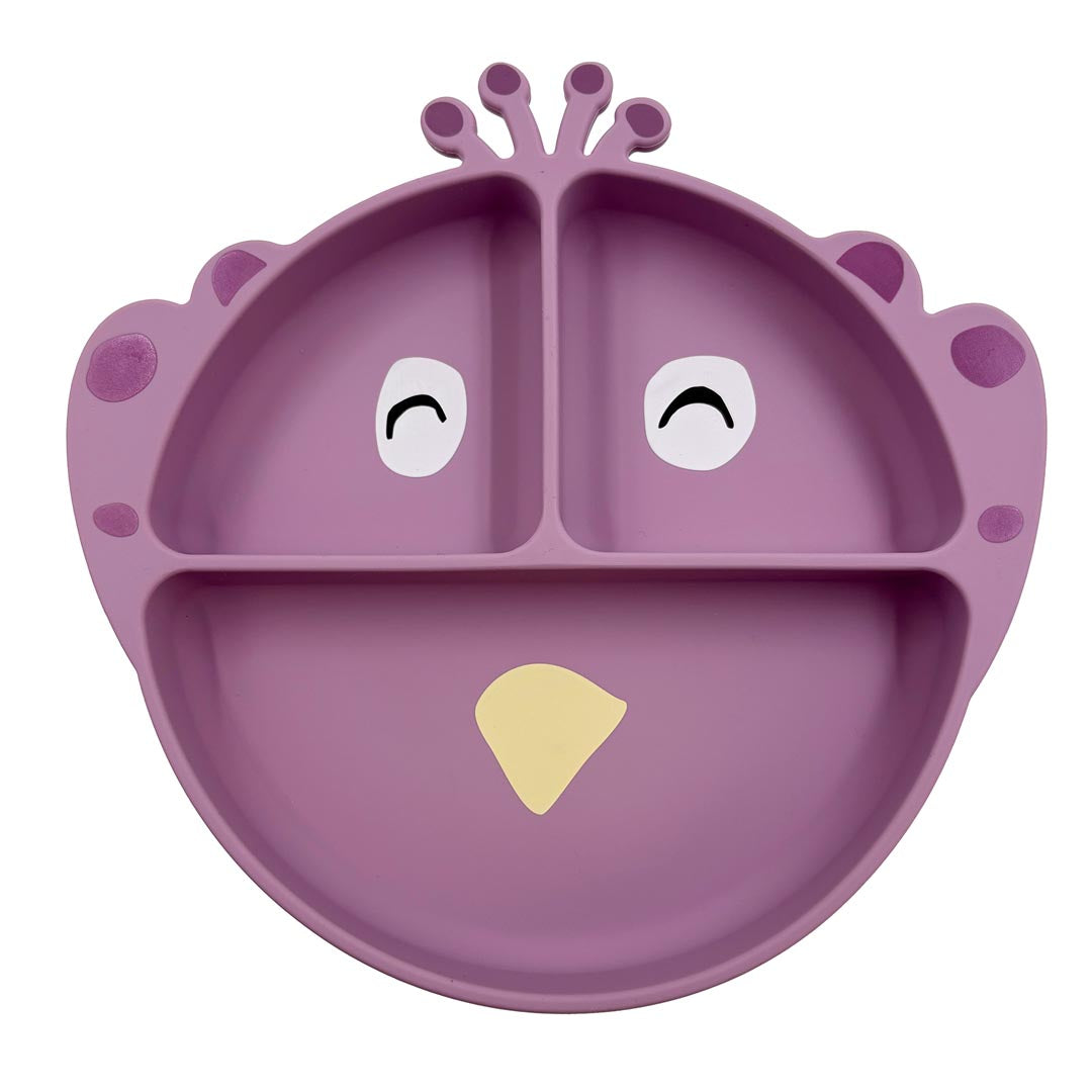 (Pre-Order)Trixie Silicone feeding plate with suction cup - Mrs. Peacock