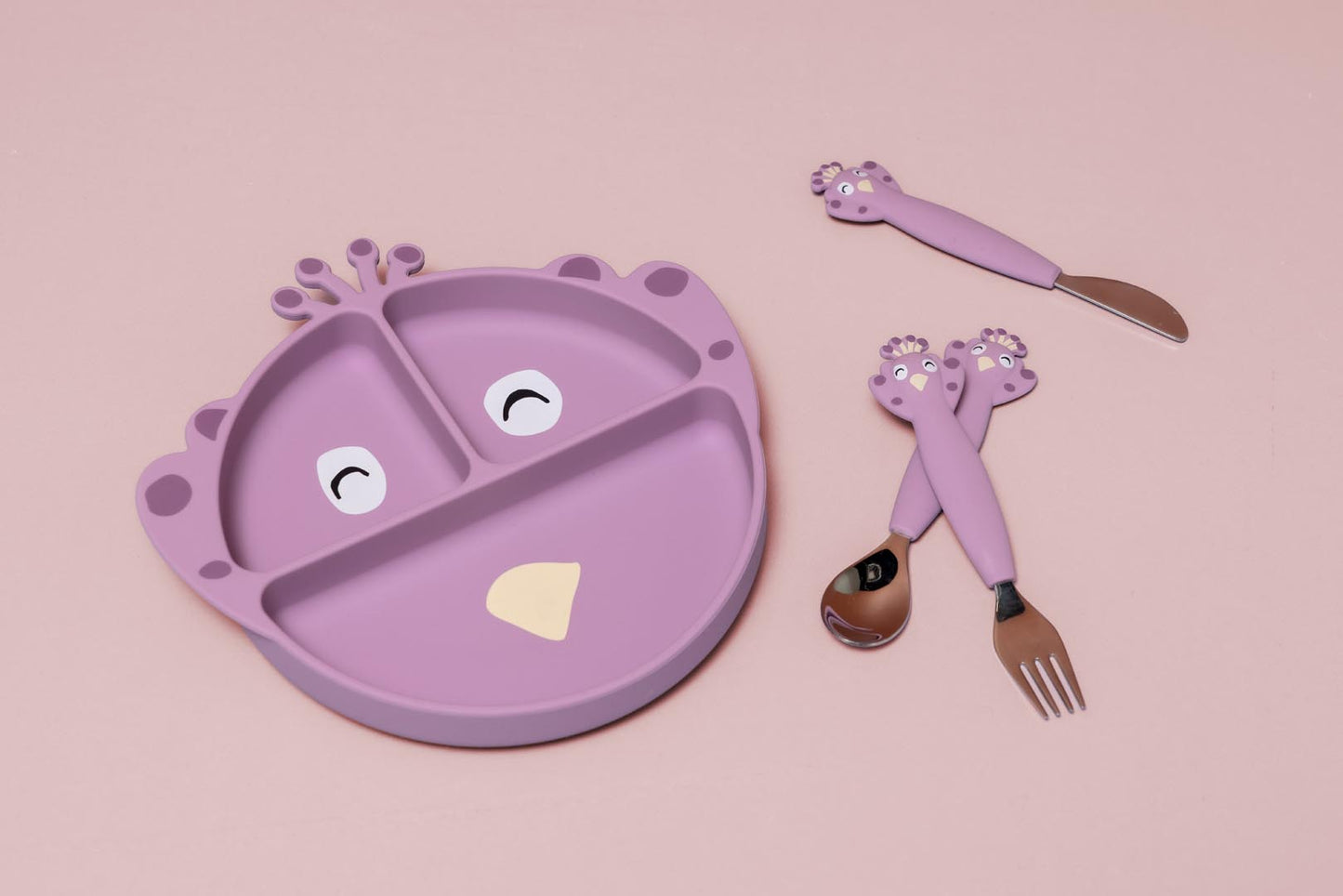 (Pre-Order)Trixie Silicone feeding plate with suction cup - Mrs. Peacock
